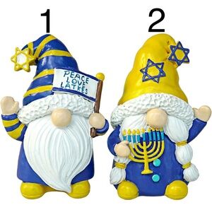 Hanukkah Resin Gnome Decoration & will include Hanukkah ornaments